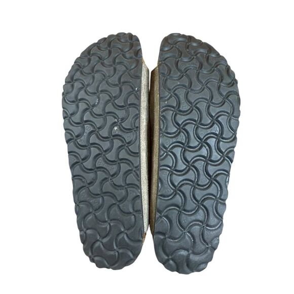 Birkenstock Arizona Shearling Suede Slide Sandals Gray Size 37 – Made in Germany - Picture 10 of 11